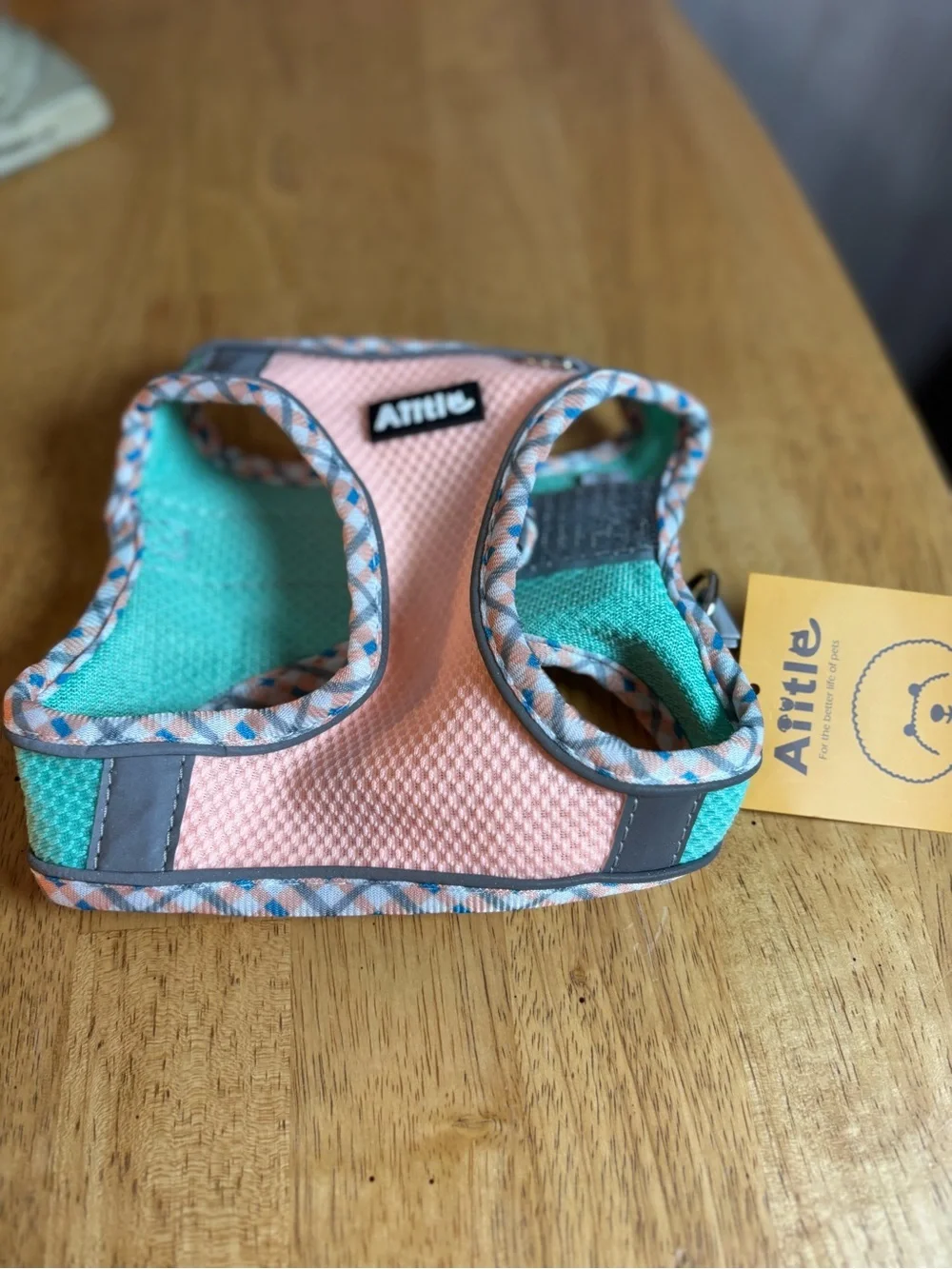Aittle Breathable Mesh Pet Harness Peach and Teal Size Small New